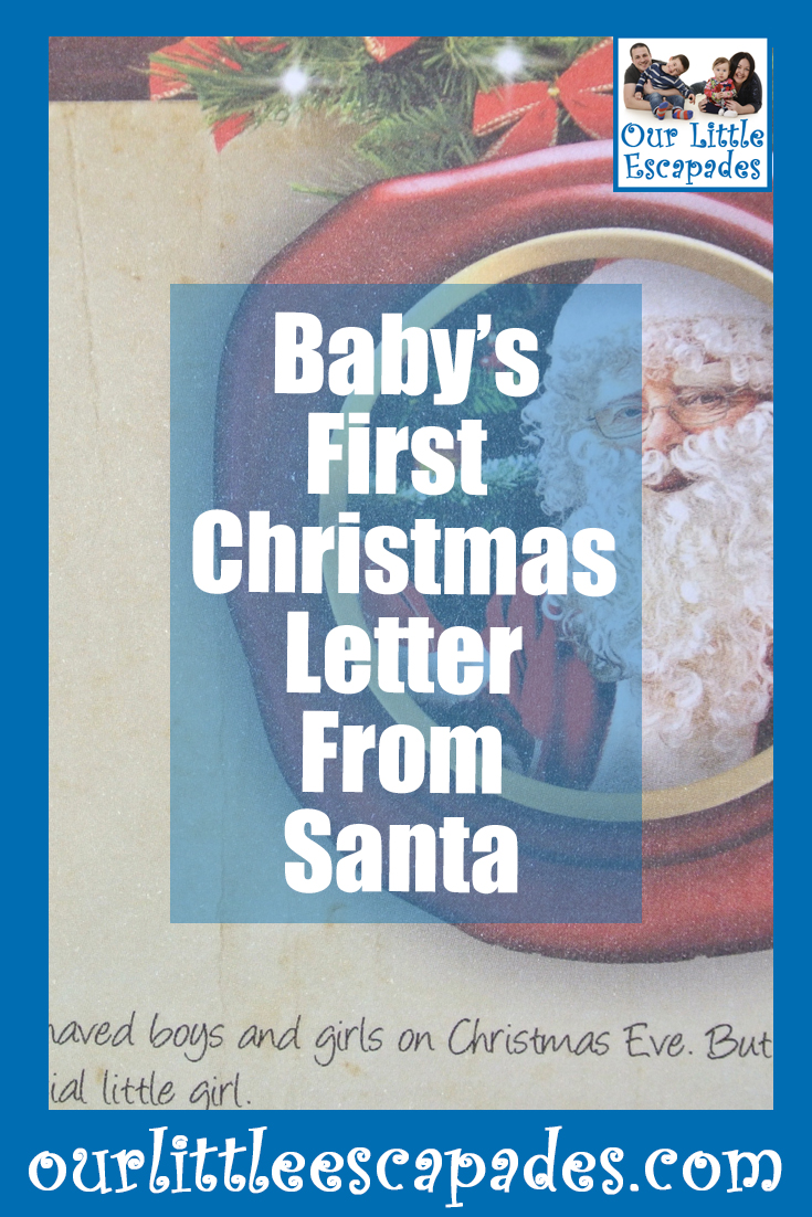 Baby's First Christmas letter from santa