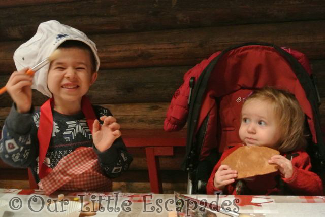 ethan laughing little e eating gingerbread lapland uk