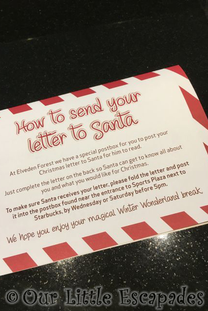 santa letter sending instructions center parcs winter wonderland