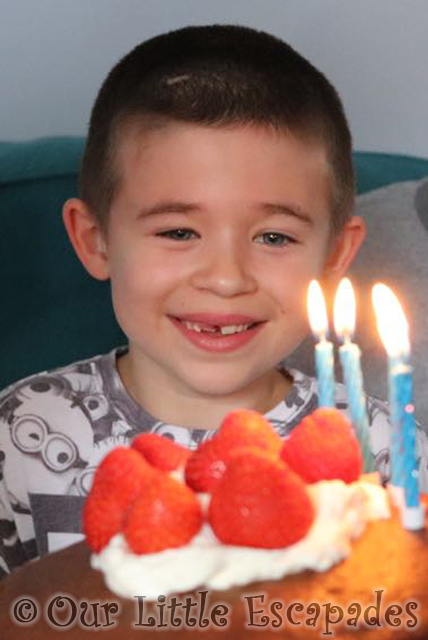 Ethan and his birthday cake