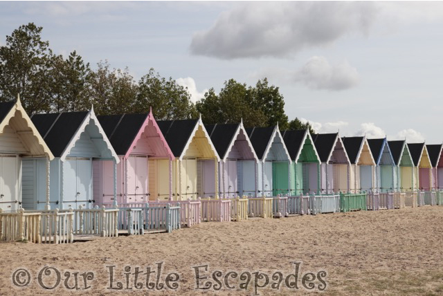 mersea island pastel beachhuts