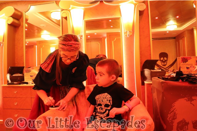 ethan eyebrows pirate makeover pirates league disney cruise