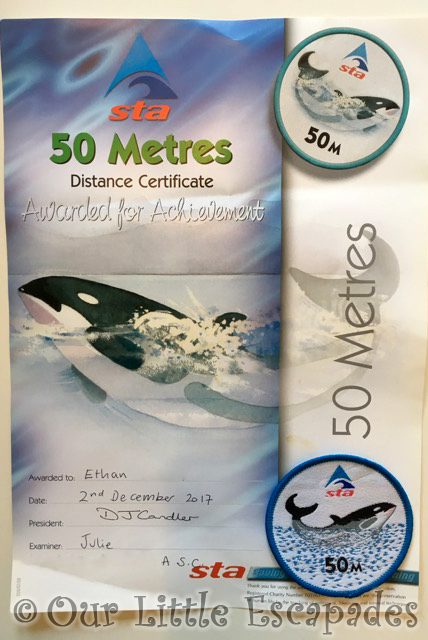 swimming 50 metres