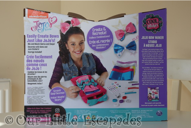 jojo bow maker cool maker spin master back box