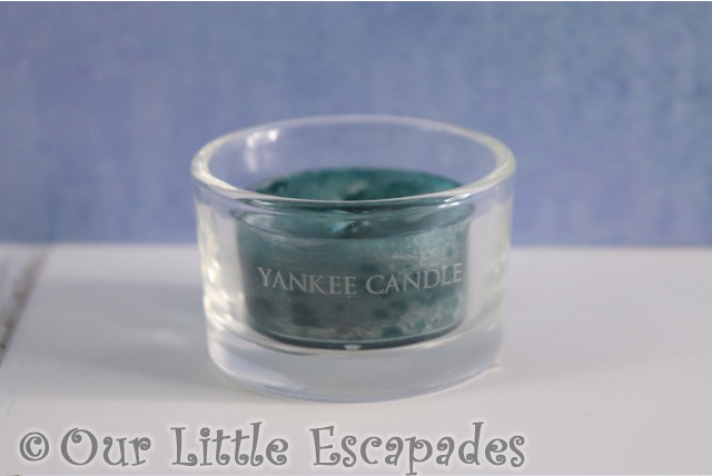 yankee candle advent calendar scented tea light icy blue spruce glass tea light holder