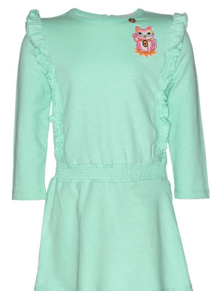 mim pi girls fluro green dress