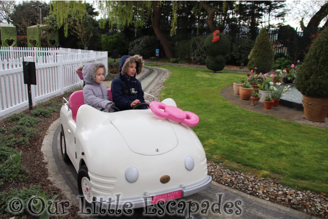 ethan little e hello kitty car ride hello kitty secret garden drusillas park