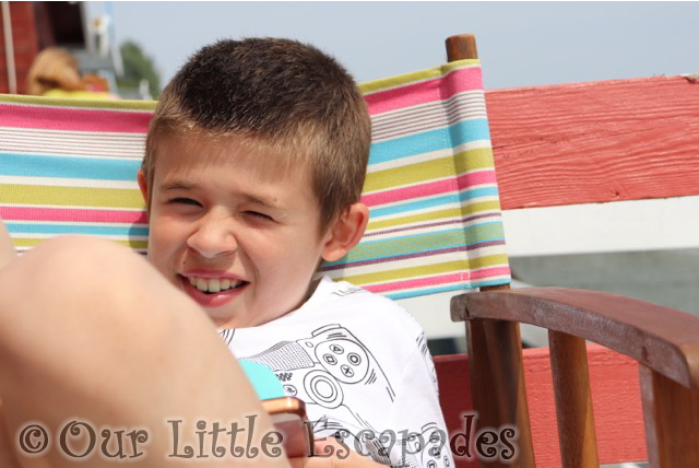 ethan relaxing minnie mouse beach hut walton naze beach