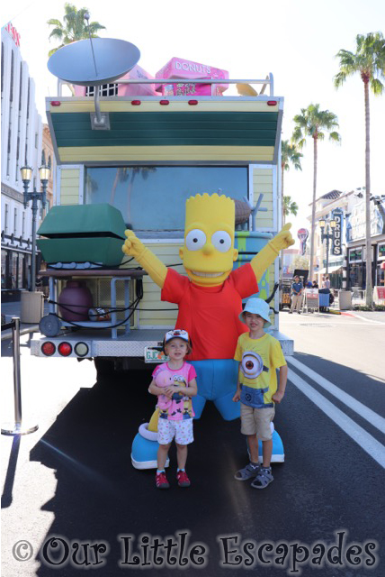 meeting bart simpson universal orlando resort ethan little e