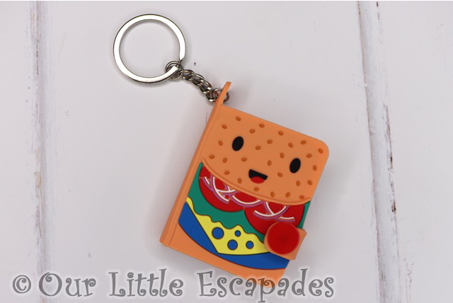 burger notebook keyring front