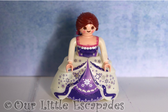 lady white purple ballgown