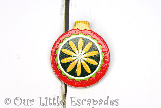 yellow flower pattern magnetic christmas tree bauble melissa doug christmas wooden advent calendar