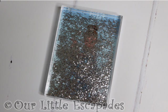 silver glitter acrylic photo block