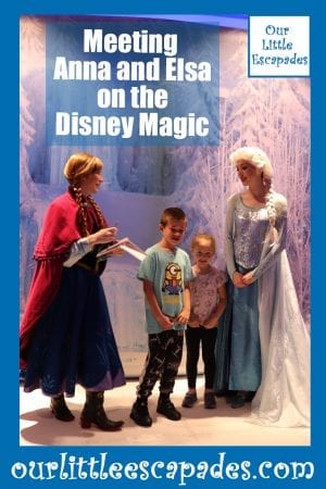 Meeting Anna and Elsa on the Disney Magic