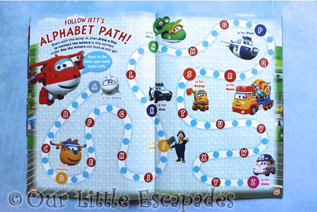 follow jetts alphabet path