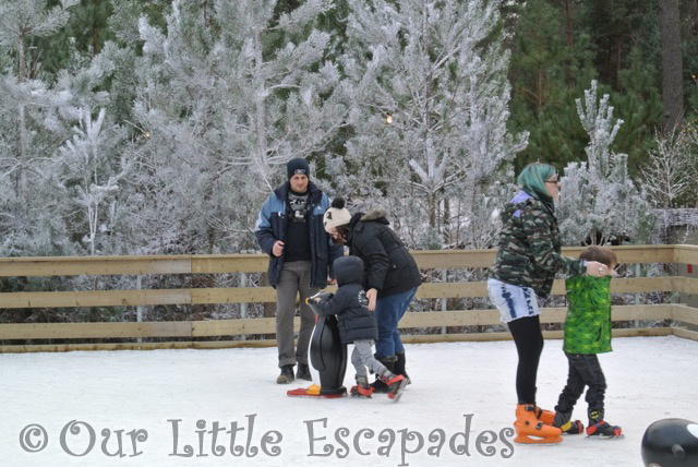 jane darren helping ethan ice skate lapland uk superstar day