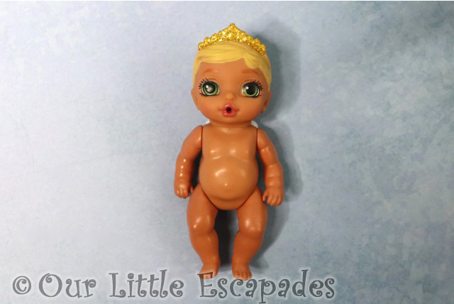 baby blonde hair green eyes golden glitter crown baby born surprise series 4