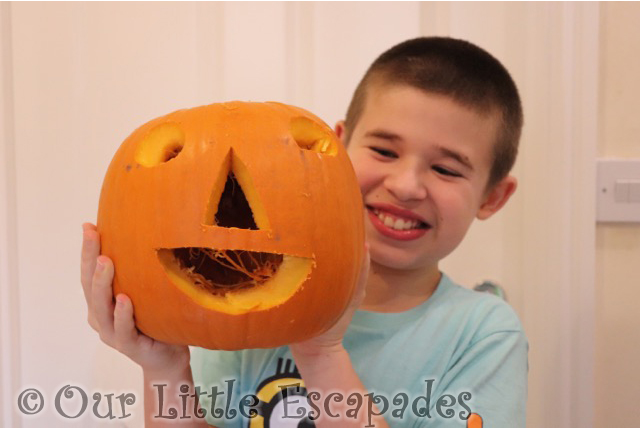 ethan finished jack-o-lantern