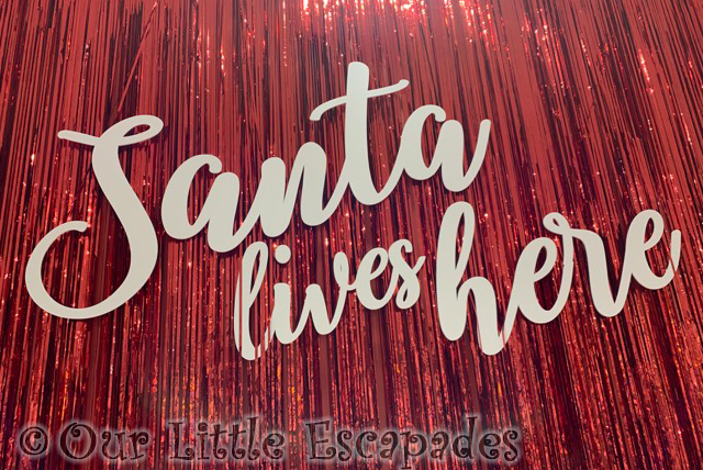 santa lives here sign