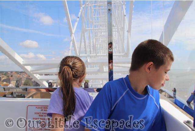 little e ethan looking view clacton pavilion wheel