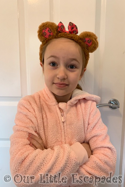 little e wearing pink onesie blush bear ears children in need 2021 Week 44