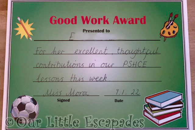 little e good work award january 2022 Week 1