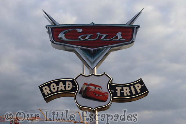 cars road trip sign disneyland paris