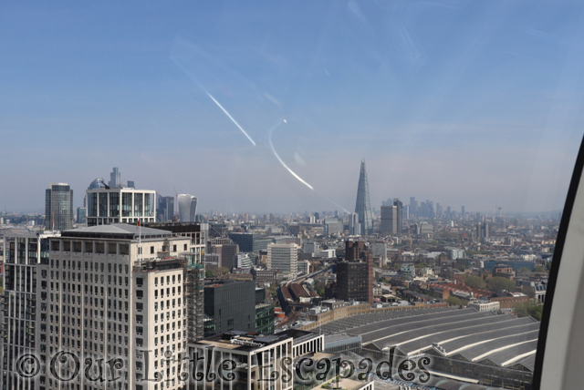 view towards shard from london eye capsule