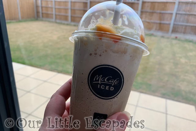 janes hand mcdonalds caramel iced frappe back garden project 365 2023